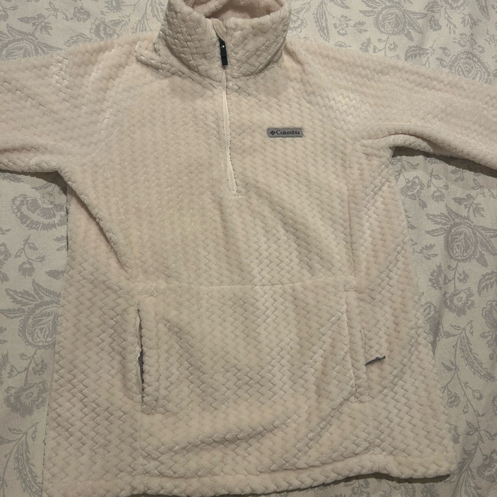 Columbia Off-White Plush Fleece Jacket
